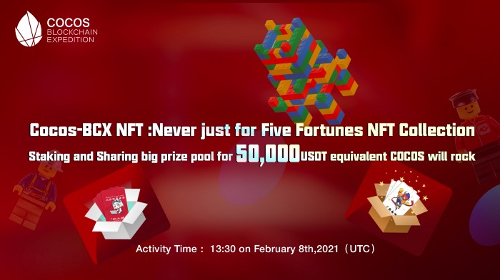 Cocos-BCX NFT: Stake Etme ve Paylaşma için büyük ödül havuzu, sadece Five Fortunes NFT Koleksiyonunda