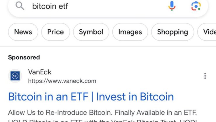 Google Bitcoin ETF Reklamı