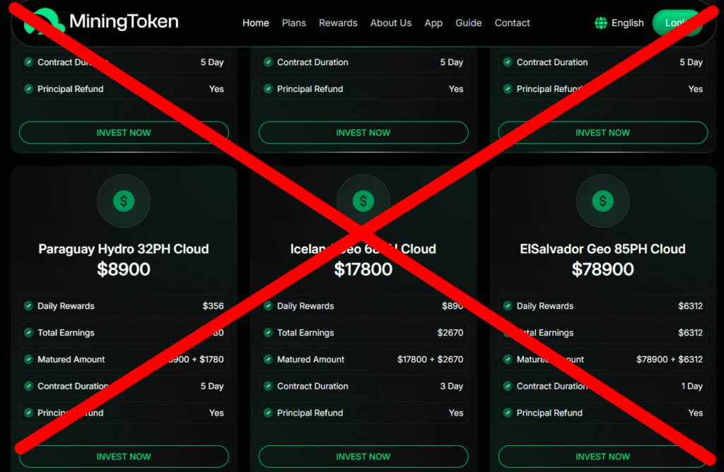 MiningToken Scam Exposed: No Hardware, No Profits